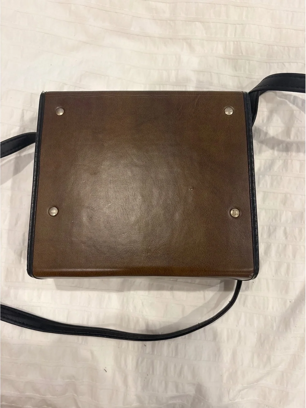 Vintage Bushnell Brown Leather Binocular Bag